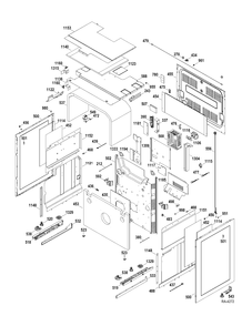 CABINET Diagram and Parts List for CCGS990SET1SS  General Electric Range
