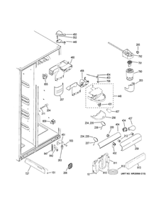 Fresh Food Section Diagram and Parts List for GSS25GGHGCWW  General Electric Refrigerator