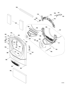 FRONT PANEL Diagram and Parts List for UPVH890EJ0MG  General Electric Dryer