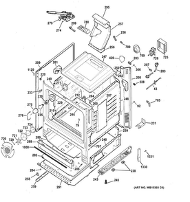 Body Parts Diagram and Parts List for JGB695DEF1WW  General Electric Range
