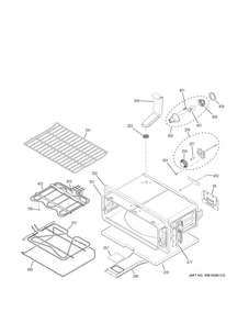 Upper Oven Diagram and Parts List for PS950EF3ES  General Electric Range