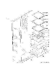 Fresh food shelves Diagram and Parts List for GZS22DGJRFWW  General Electric Refrigerator