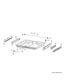 Cafe Convertible Shelves Diagram and Parts List for CGE29DP2TBS1  General Electric Refrigerator