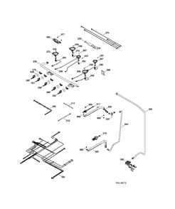 GAS & BURNER PARTS Diagram and Parts List for JCGB810DET1BB  General Electric Range