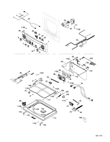 LID & CONTROLS Diagram and Parts List for GUAP270EM3WW  General Electric Washer