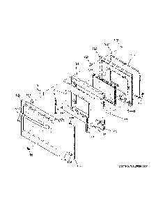 Door Diagram and Parts List for JS760DP1BB  General Electric Range