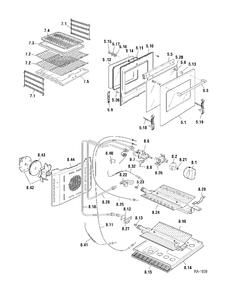 Part Location Diagram of DEL066152 GE Oven burner thermostat