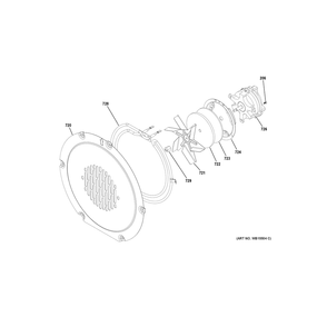 Convection Fan Diagram and Parts List for CHS950P2M9S1  General Electric Range