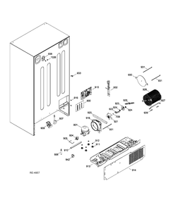 SEALED SYSTEM & MOTHERBOARD Diagram and Parts List for GSRC3QGXHFWW  General Electric Refrigerator