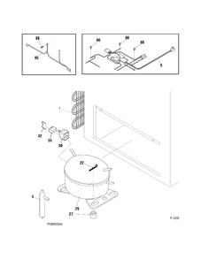 SYSTEM PARTS Diagram and Parts List for FCM5FMEWH  General Electric Freezer