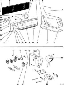 COIN METER CASE & TIMER Diagram and Parts List for VG9100M*119  General Electric Dryer