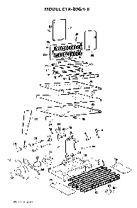 Unit Parts Diagram and Parts List for CTX20GHB  Hotpoint Refrigerator