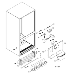 FUNCTIONAL FREEZER PARTS Diagram and Parts List for GBRL0HBXCRBS  General Electric Refrigerator