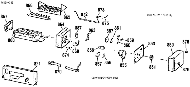 Part Location Diagram of WR29X189 GE HOUSING