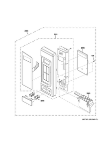 Control Parts Diagram and Parts List for JES1456DS3WW  General Electric Microwave