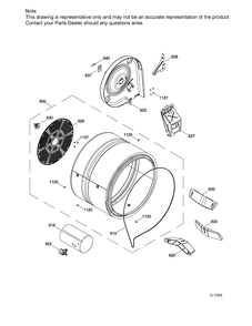 Structure Diagram and Parts List for GTMX180GD5WW  General Electric Dryer