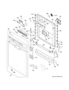 Part Location Diagram of WD01X10586 GE BLOCK FOAM DOOR