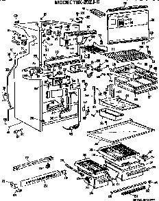 Cabinet Parts Diagram and Parts List for TBX20ZJB  General Electric Refrigerator