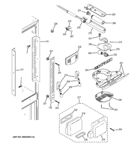 Fresh Food Section Diagram and Parts List for PNS20KSHAFSS  General Electric Refrigerator