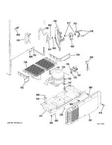 UNIT PARTS Diagram and Parts List for 38187KBPARCC  General Electric Refrigerator