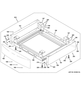 Riser Assembly Diagram and Parts List for GFDR270EH0WW  General Electric Dryer