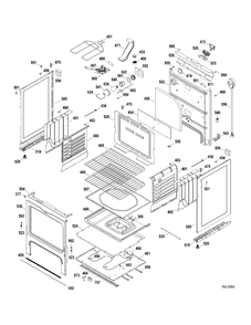Body Parts Diagram and Parts List for JCBP84DPBB  General Electric Range