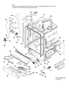 BODY PARTS 1 Diagram and Parts List for ZDT870SSF1SS  General Electric Dishwasher