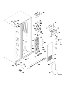 FZ SECTION Diagram and Parts List for GSRS3KLXAFSV  General Electric Refrigerator