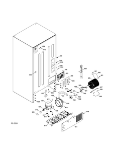 SEALED SYSTEM Diagram and Parts List for ADRF0MBZGRWW  General Electric Refrigerator