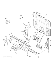 CONTROL PANEL Diagram and Parts List for JB750BJ5TS  General Electric Range