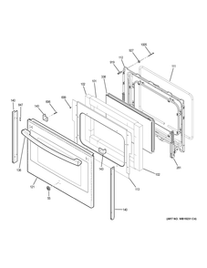 LOWER DOOR Diagram and Parts List for JCB865SJ4SS  General Electric Range