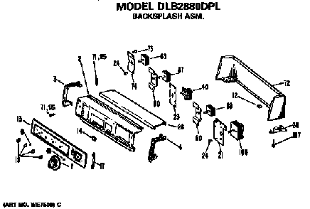 Part Location Diagram of WE1X1137 GE SHIELD WIRE
