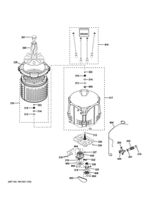 Part Location Diagram of WH43X36027 GE AGITATOR CAP