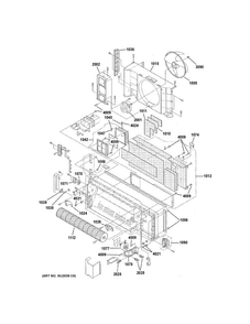 Motor & Chassis Parts Diagram and Parts List for AZ61H15EABM3  General Electric Air Conditioner