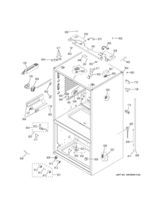 Case Parts Diagram and Parts List for GNE29GSKDSS  General Electric Refrigerator