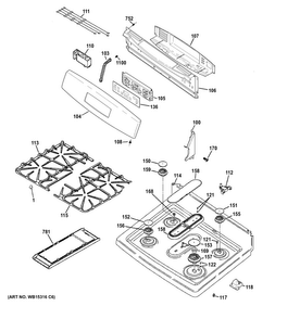 Part Location Diagram of WB07X20198 GE OVERLAY T09
