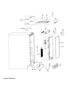 Cabinet Diagram and Parts List for CCP06BP4PBW2  General Electric Wine and Beverage Cooler