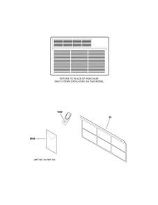 Room Air Conditioner Diagram and Parts List for AEL08LSL1  General Electric Air Conditioner