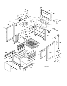BODY PARTS Diagram and Parts List for JCBP70SP2SS  General Electric Range