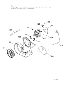 BLOWER & DRIVE ASM Diagram and Parts List for C978-97322411  General Electric Dryer