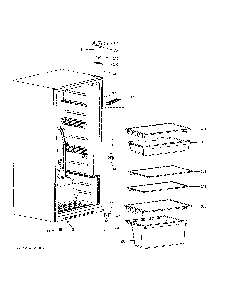 Cabinet & shelves Diagram and Parts List for FUF14DLRDWW  General Electric Freezer
