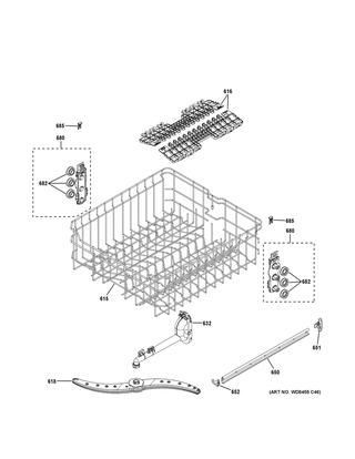 Part Location Diagram of WD12X24413 GE End Cap