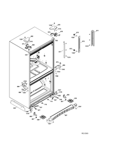 HINGE PARTS Diagram and Parts List for GFRS2KBYHSS  General Electric Refrigerator