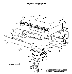 Blower Assembly Diagram and Parts List for JHP56G*H1  General Electric Range