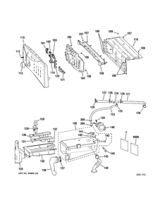 CONTROL PANEL Diagram and Parts List for GCVH6400J1WW  General Electric Washer