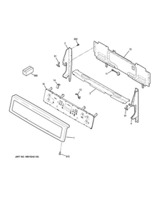 Control Panel Diagram and Parts List for PHB920EJ2ES  General Electric Range