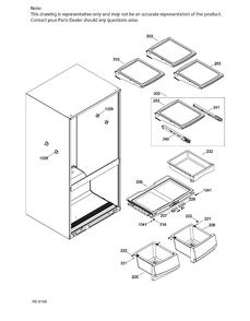 FF SHELVES Diagram and Parts List for PNR22LGEBFWW  General Electric Refrigerator