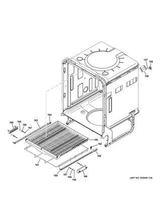 Body Parts 2 Diagram and Parts List for CDT805P2N0S1  General Electric Dishwasher