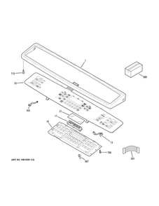 Control Panel Diagram and Parts List for PS950SF3SS  General Electric Range