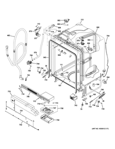 Part Location Diagram of WD21X29752 GE DC HARNESS